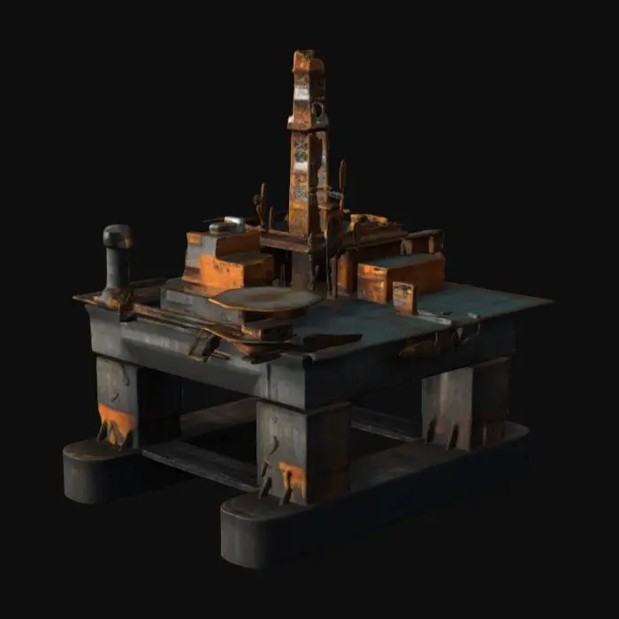 3D model for Offshore Rig Render