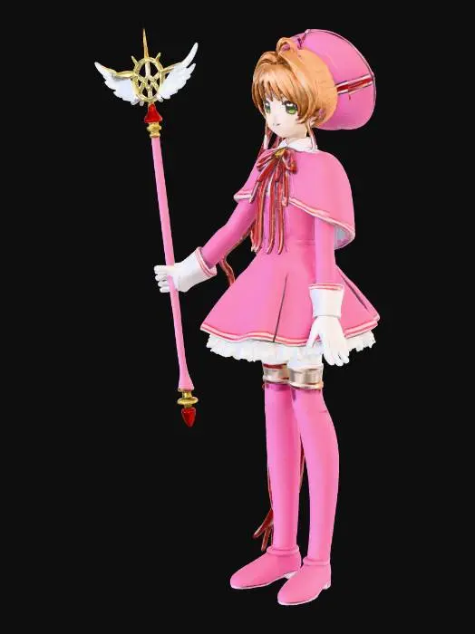 3D model for Magical Girl in Pink