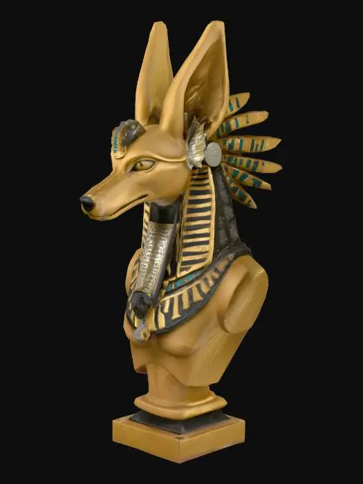 3D model for Create an Egyptian jackal bust of Anubis.