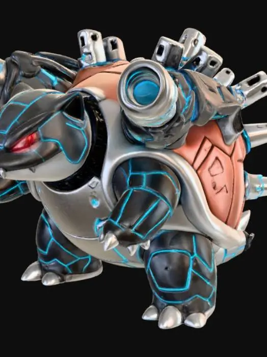 3D model for Cyberpunk blastoise