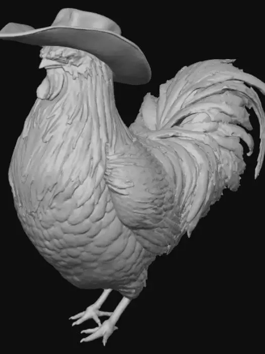 3D model for Cowboy Rooster