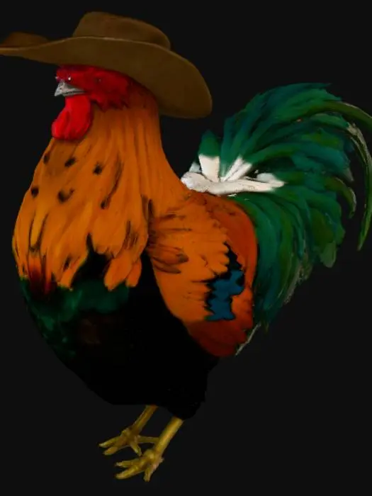 3D model for Cowboy Rooster