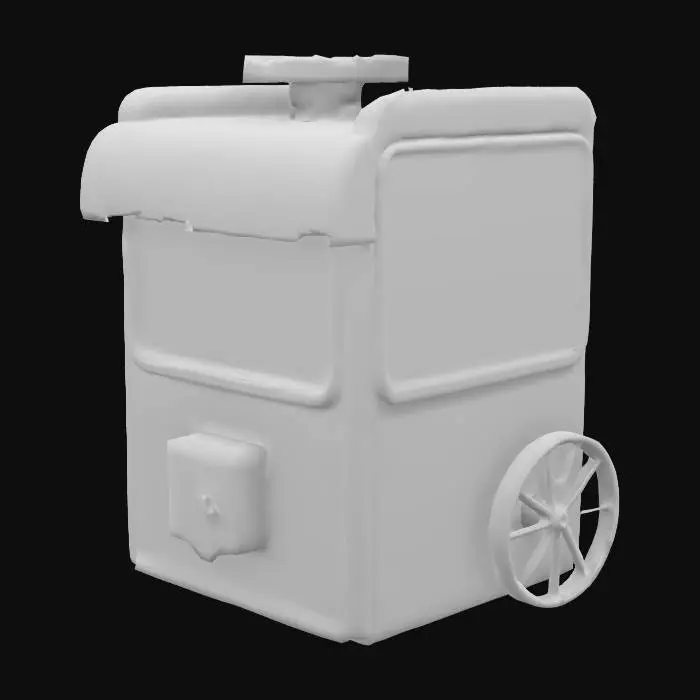 3D model for Create 3D cotton candy circus machine, extremely detailed. Old, worn, PBR Textures. Best resolution.