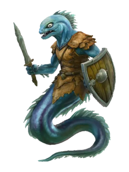 Aqua Warrior por Dumoque — miniatura de DnD personalizada criada com o Meshy AI
