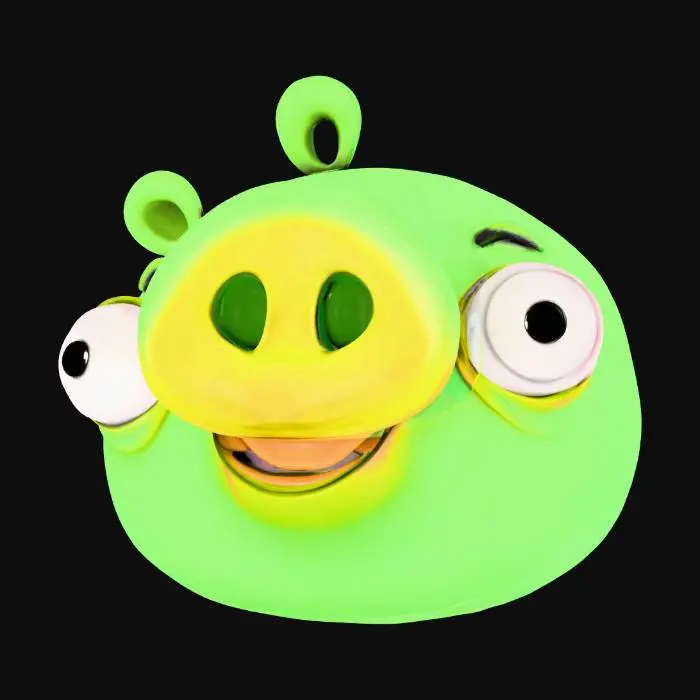 3D model for Green Pig Character