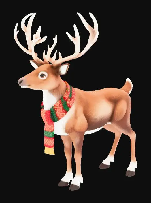3D model for Festive Reindeer