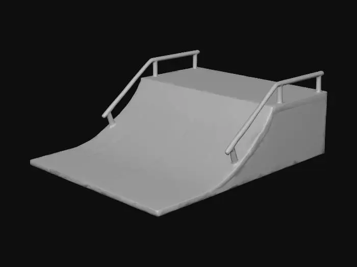 3D model for erstelle mir eine skate rampe mit einer platform oben und mit guter texture