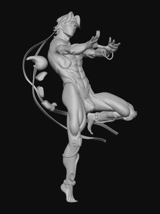 3D model for Crimson Ringed Warrior