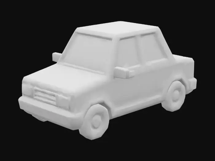 3D model for Orange Boxy Car