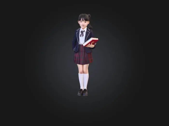 3D model for Gadis sekolah