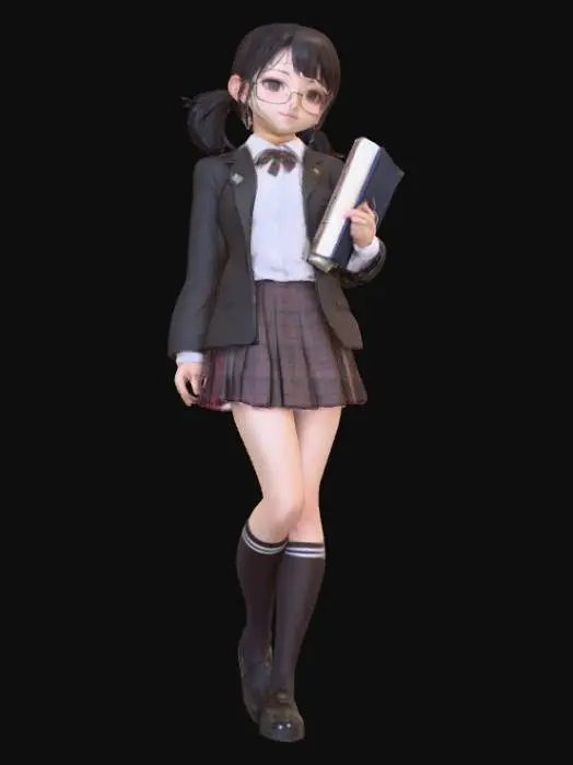 3D model for Gadis sekolah