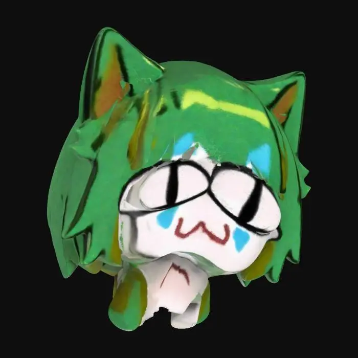 3D model for Green Kitty Character
