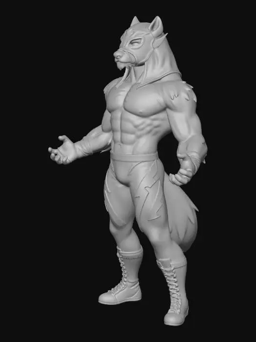 3D model for Thunderwolf Luchador