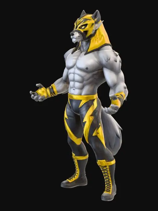3D model for Thunderwolf Luchador