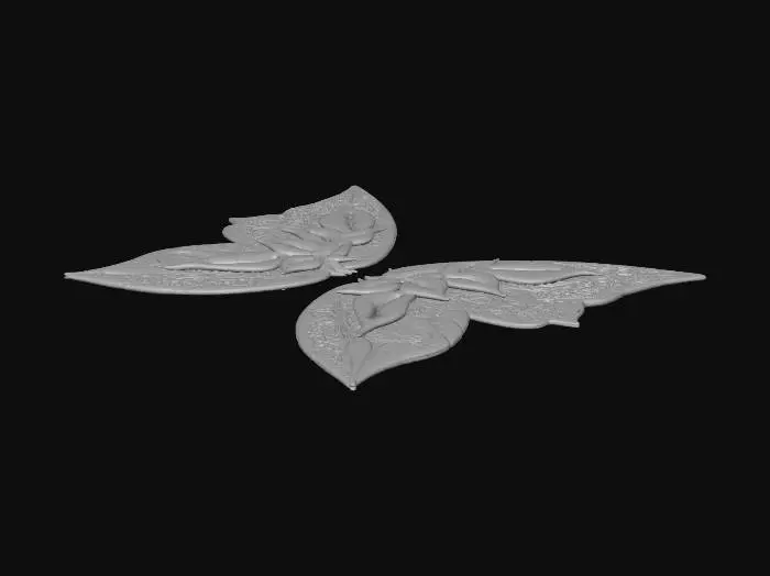 3D model for PoinsettiaFairyWings1c