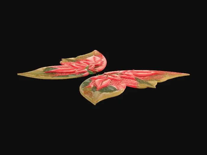 3D model for PoinsettiaFairyWings1c