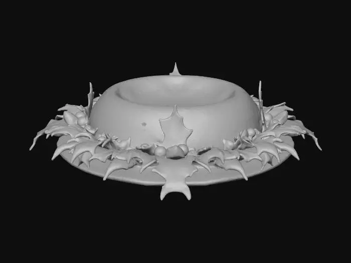 3D model for Holly Wreath Pudding