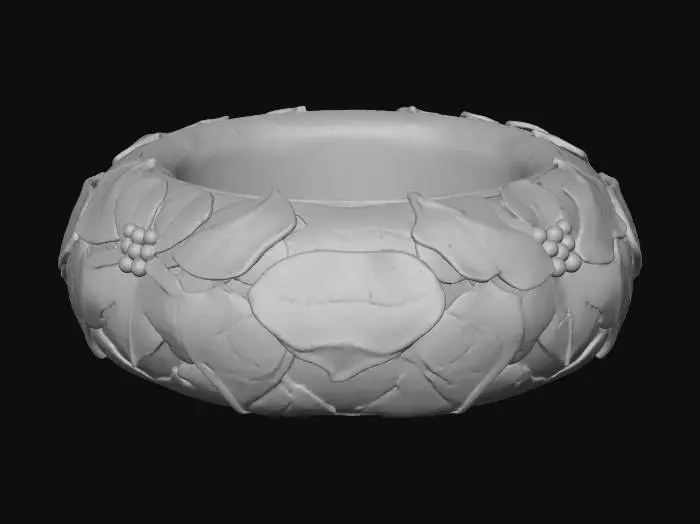 3D model for Poinsettia Bloom Bangle