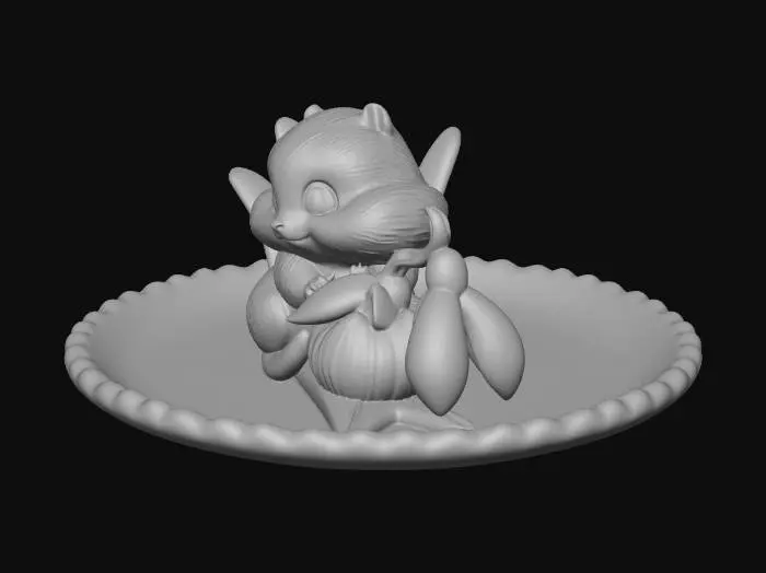 3D model for Springtime Whimsy Snowdrop Chipmunk