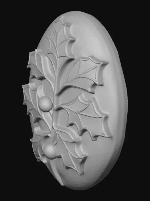 3D model for Holly Leaves Art