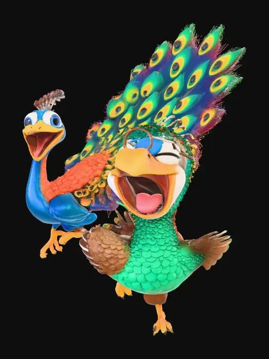 3D model for Peacock Party Parade, #Thanksgiving#