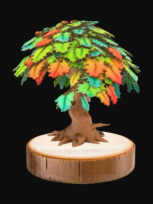 3D model for Colorful Oak Bonsai