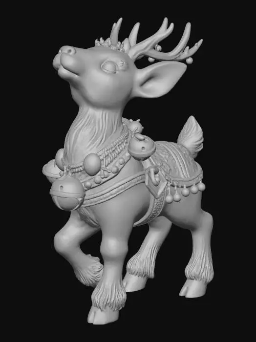 3D model for Festive Fawn Figure