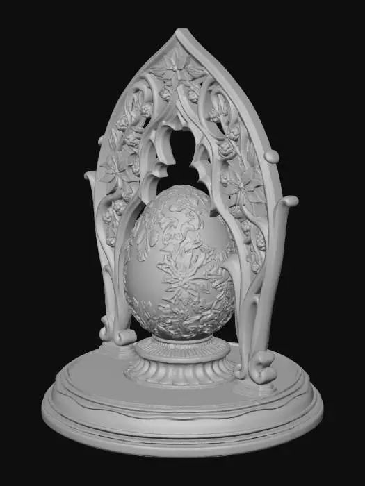 3D model for Ornate Poinsettia Egg Display, #Christmas2025#