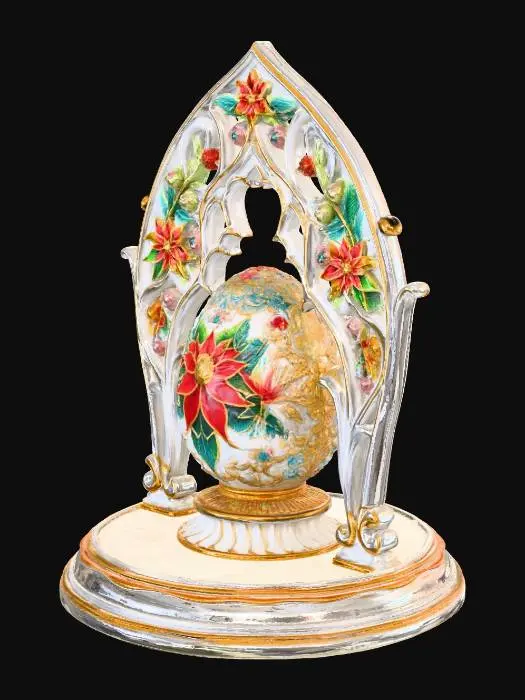 3D model for Ornate Poinsettia Egg Display, #Christmas2025#
