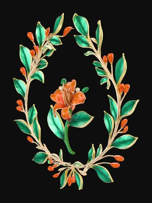 3D model for Honeysuckle Blossom Circle