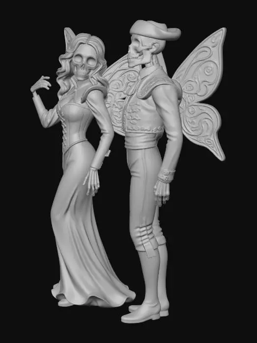 3D model for Dancing Fairy Couple  1