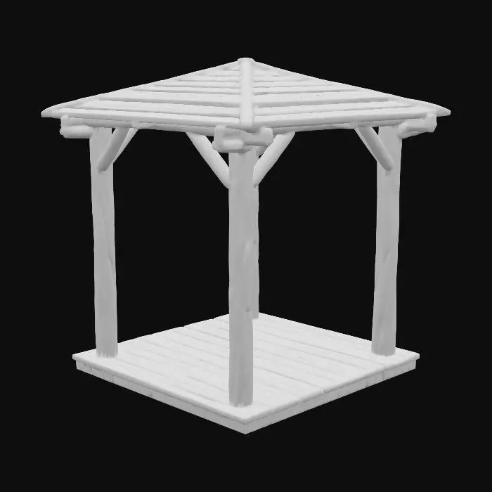 3D model for Wooden Gazebo Model