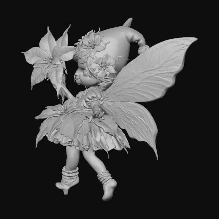 3D model for Poinsettia Fairy
