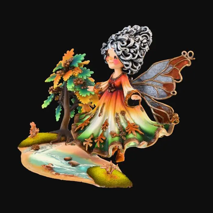 3D model for Autumn Fairy by the Stream