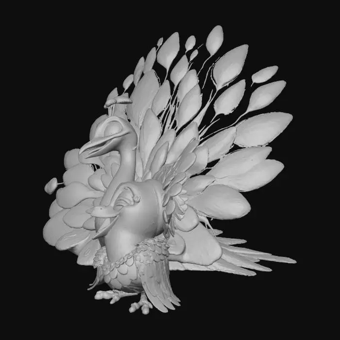 3D model for Peacock Celebration, #Thanksgiving#