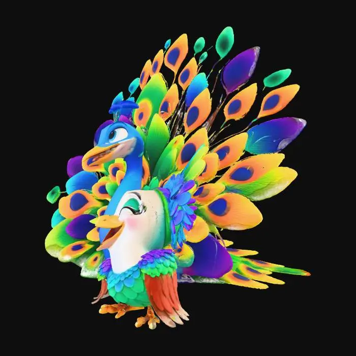 3D model for Peacock Celebration, #Thanksgiving#