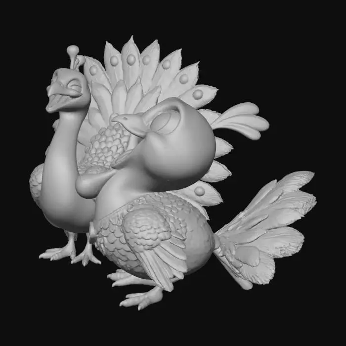 3D model for Peacock Friends, #Thanksgiving#