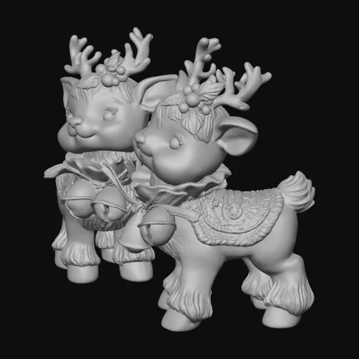 3D model for Holiday Reindeer Duo, #Christmas2025#