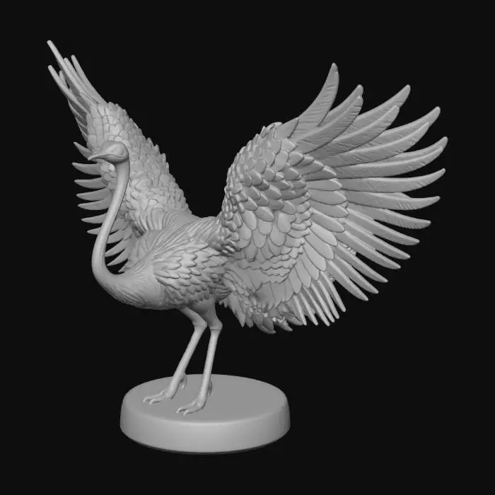 3D model for Majestic Ostrich Sculpture