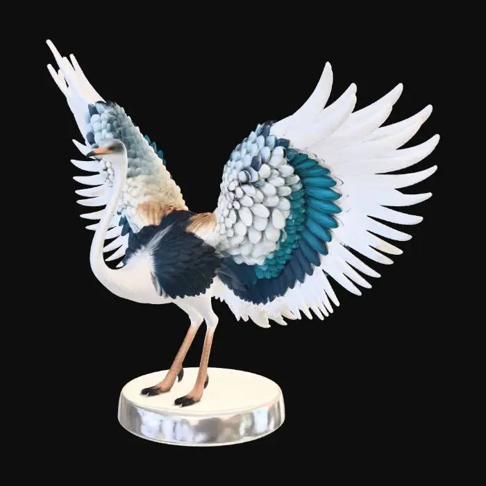 3D model for Majestic Ostrich Sculpture