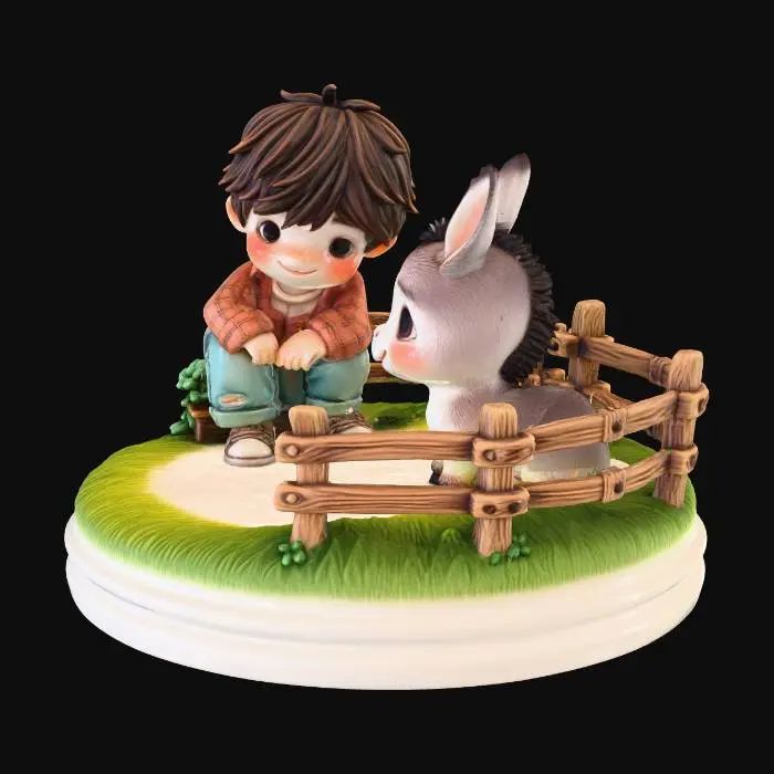 3D model for A Boy and hiis Donkey 1