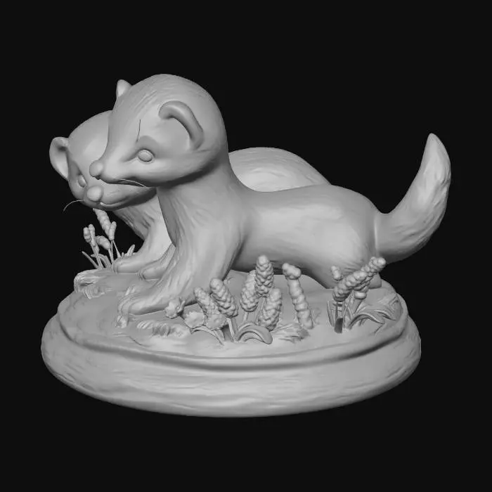 3D model for Ferret Figurine Harmony