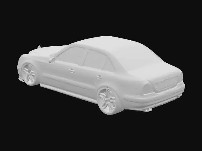 3D model for Sleek Black Mercedes