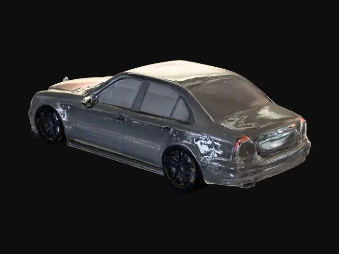 3D model for Sleek Black Mercedes