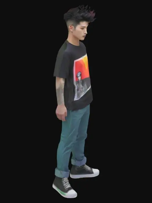 3D model for Styleish cool looking Korean guy  colour full make it more clear and robust face should be clear 