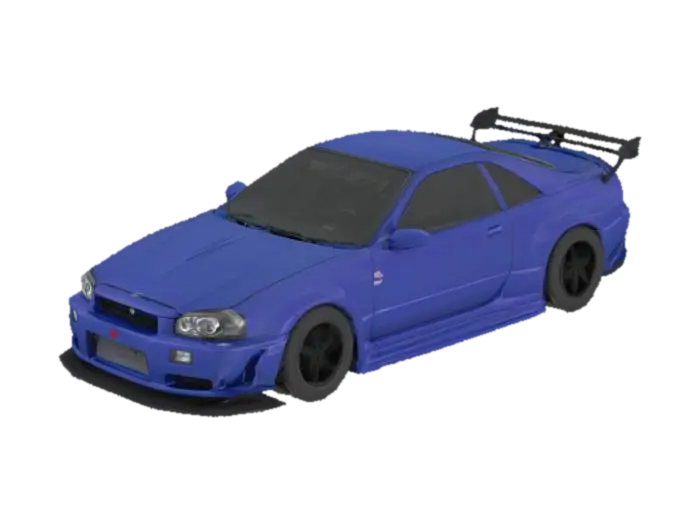 Nissan Skyline - Racecar 3D model, vytvořený pomocí AI