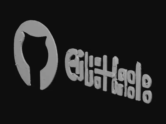 3D model for GitHub Logo