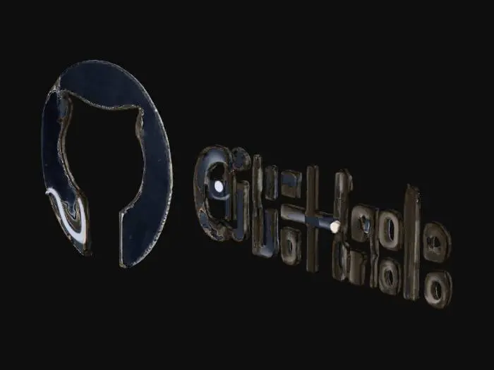 3D model for GitHub Logo