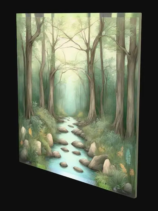 3D model for Hand-drawn aesthetic, Rich and detailed backgrounds, Subtle and atmospheric colors, Depiction of nature and the environment, Expressive and simple faces, Natural and realistic movements, Sense of wonder and innocence, Slow pace and the importance of everyday moments