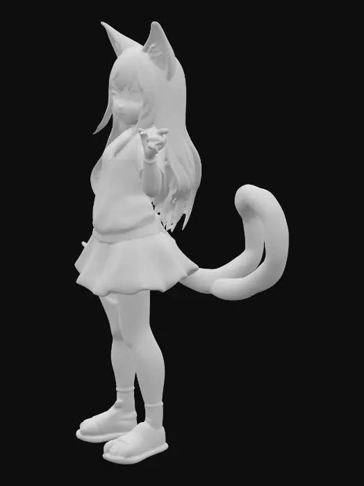 3D model for neko catgirl